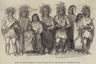 Group of North American Indians, Presented to the Queen, on Wednesday Last by English School